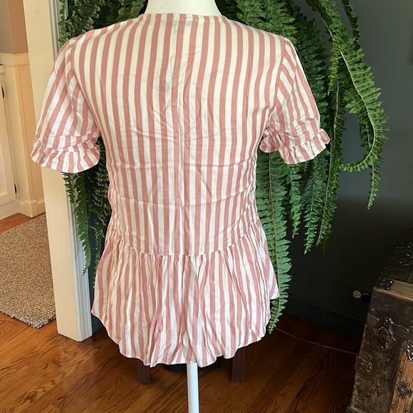 Madewell striped peplum blouse - Picture 2 of 4